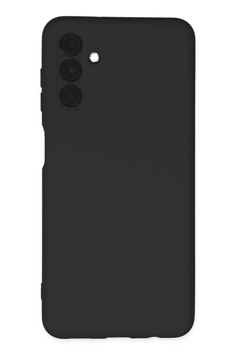 Samsung Galaxy A04S Kılıf Nano içi Kadife Silikon - Siyah