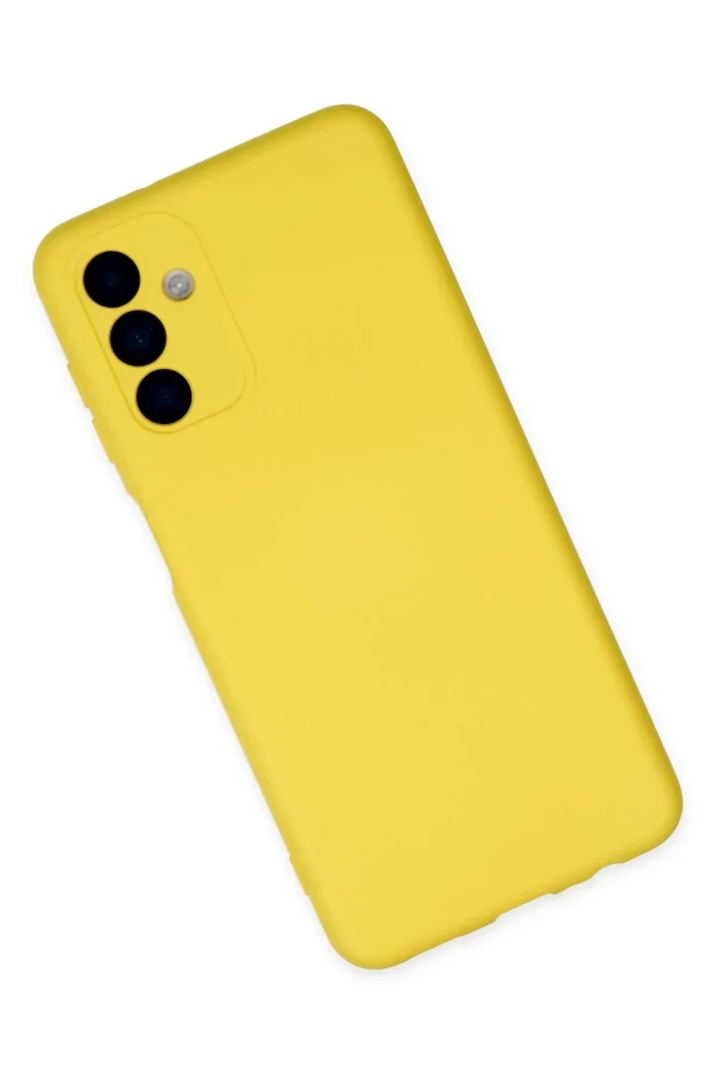 Samsung Galaxy A04S Kılıf Nano içi Kadife Silikon - Sarı