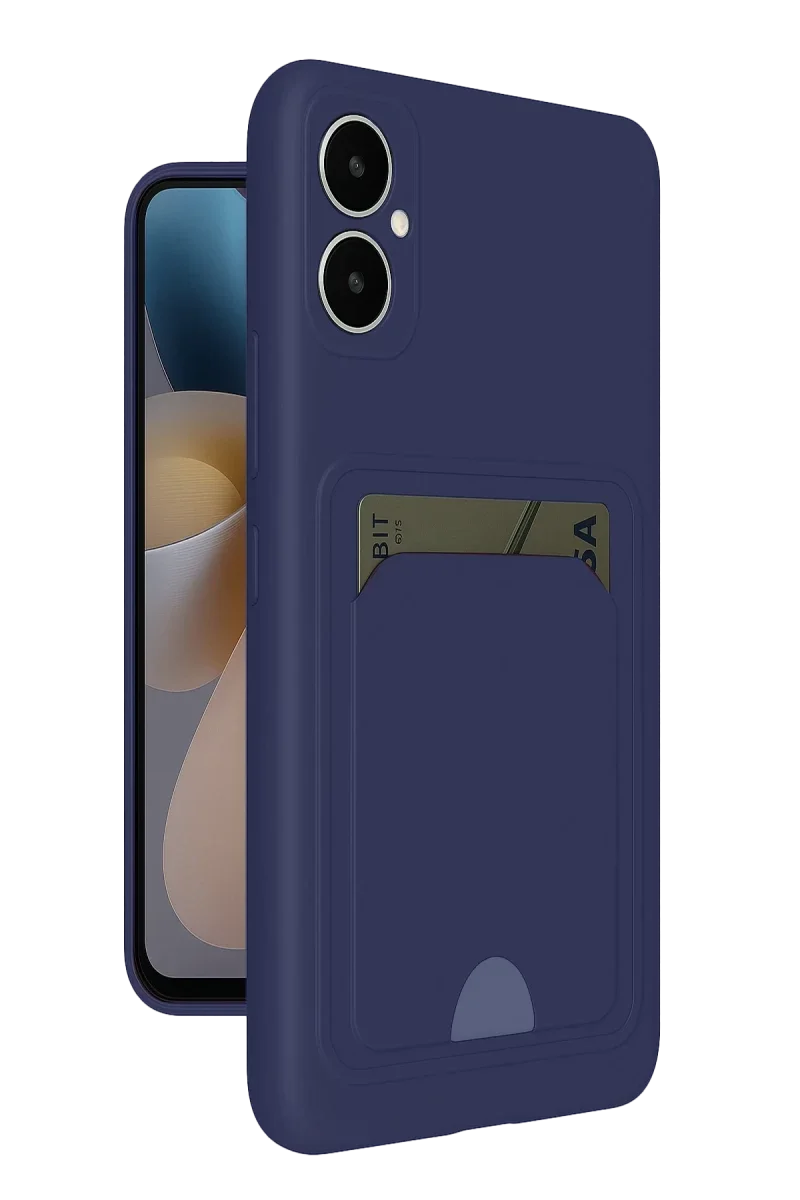 Samsung Galaxy A05 Kelvin Kartvizitli Silikon - Lacivert