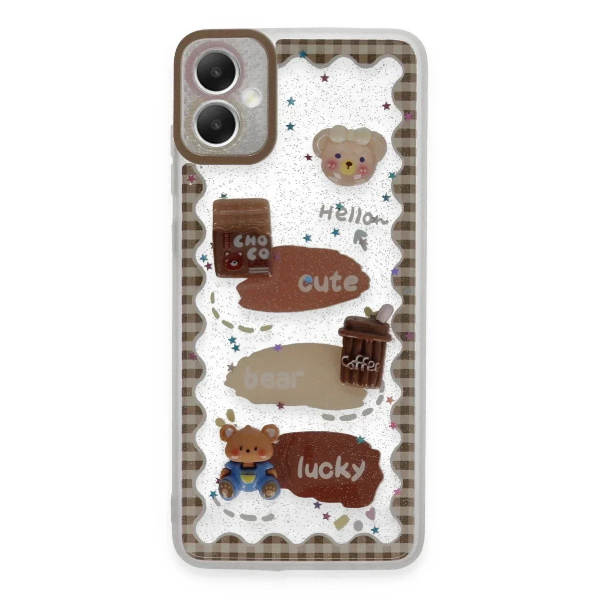 Samsung Galaxy A05 Kılıf Sweet Desenli Silikon Kapak - Şeffaf