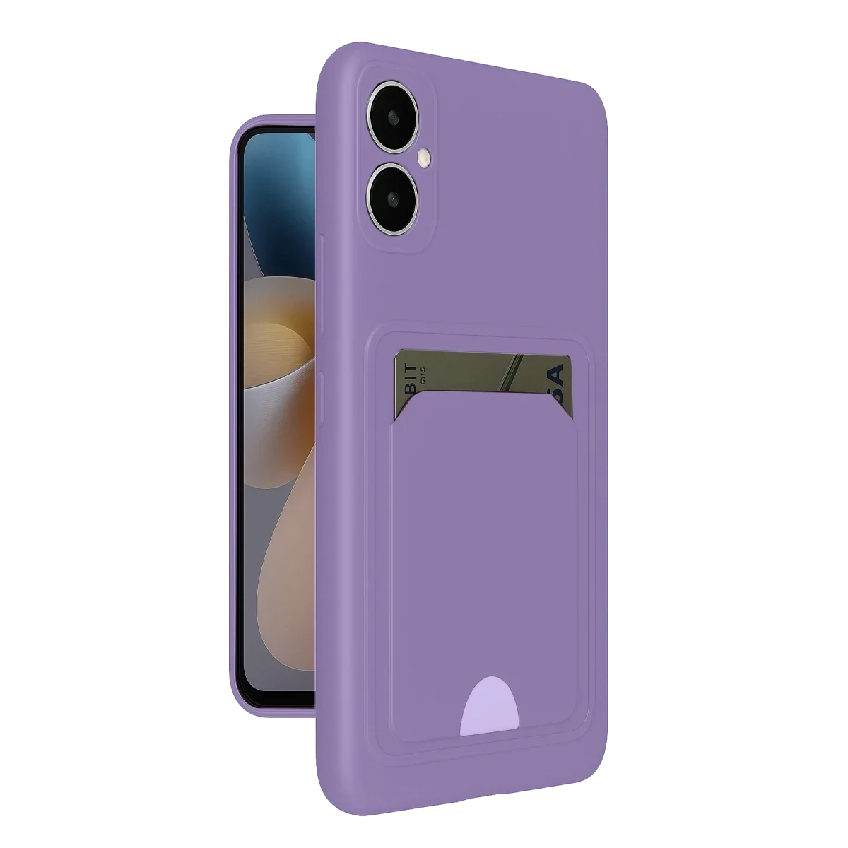 Samsung Galaxy A05 Kelvin Kartvizitli Silikon - Lila