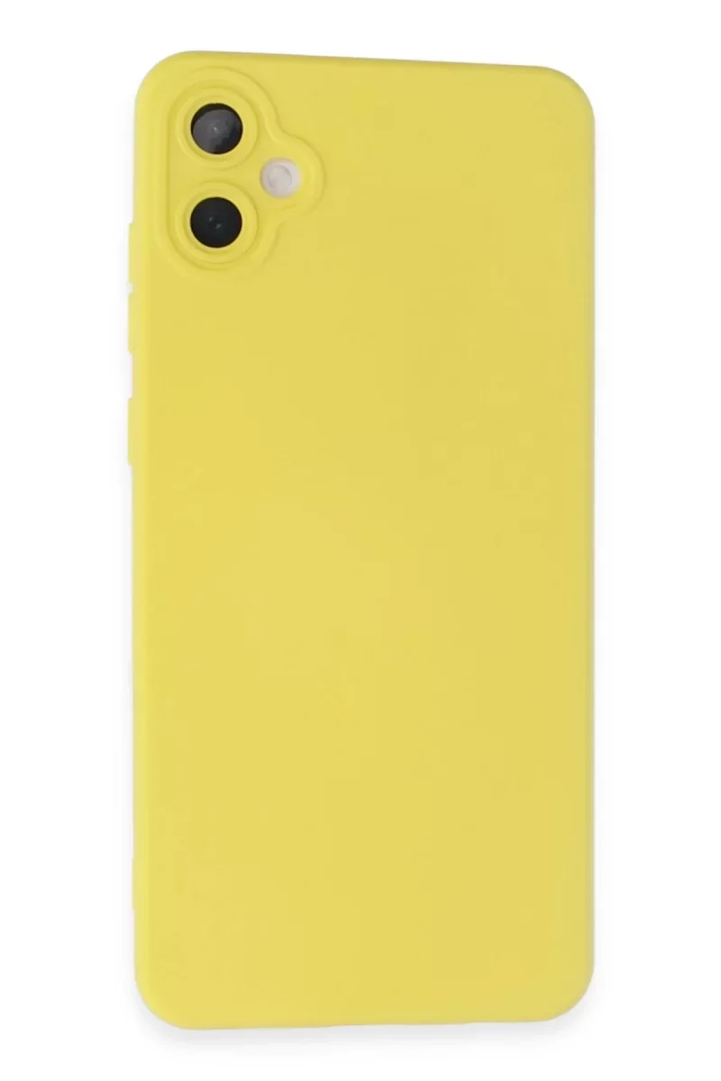 Samsung Galaxy A05 Kılıf Nano içi Kadife Silikon - Sarı