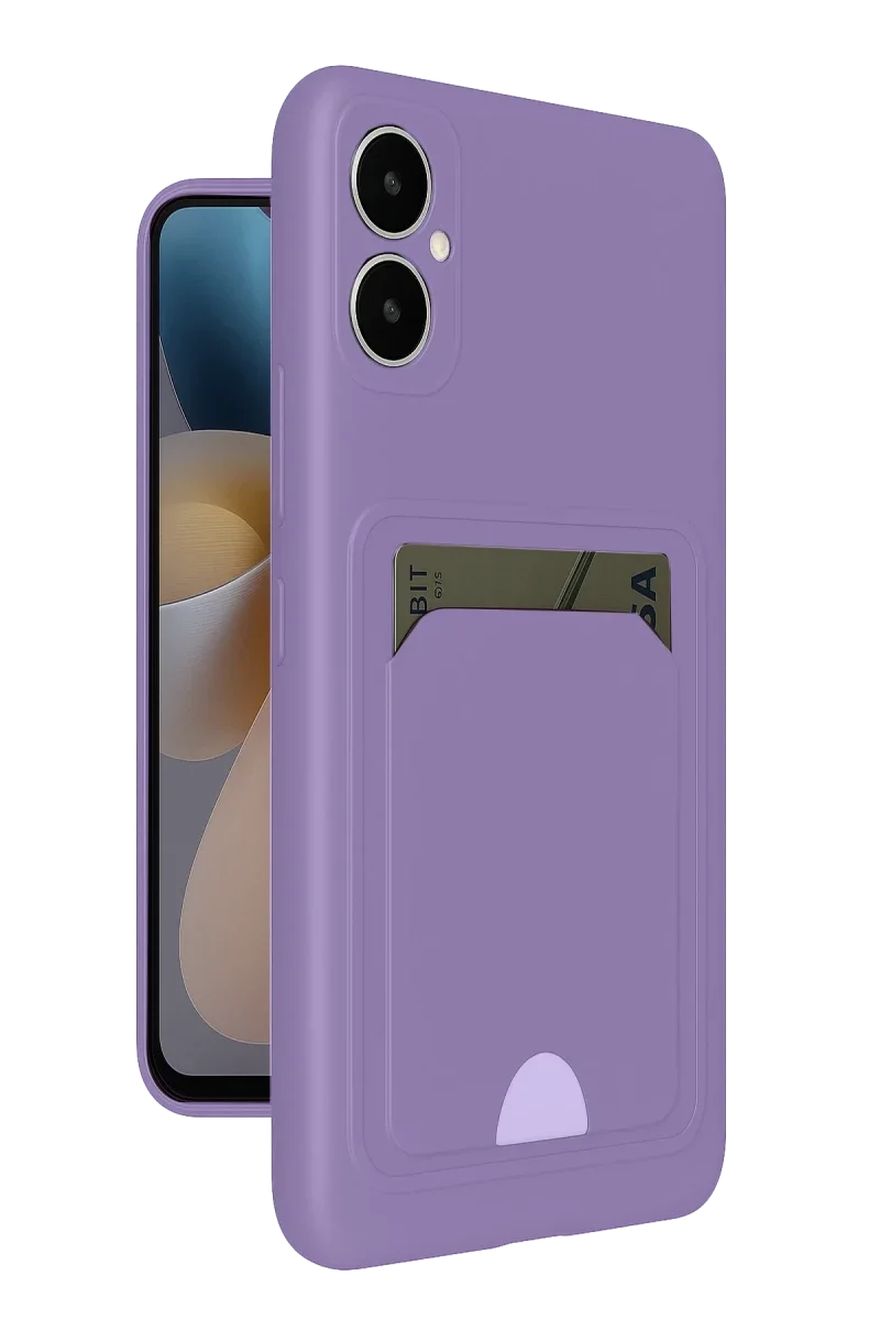 Samsung Galaxy A05 Kelvin Kartvizitli Silikon - Lila