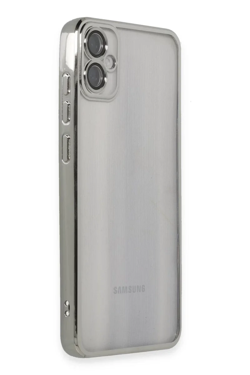 Samsung Galaxy A05 Kılıf Razer Lensli Silikon - Gümüş Samsung Galaxy A05 Kılıf Razer Lensli Silikon - Gümüş