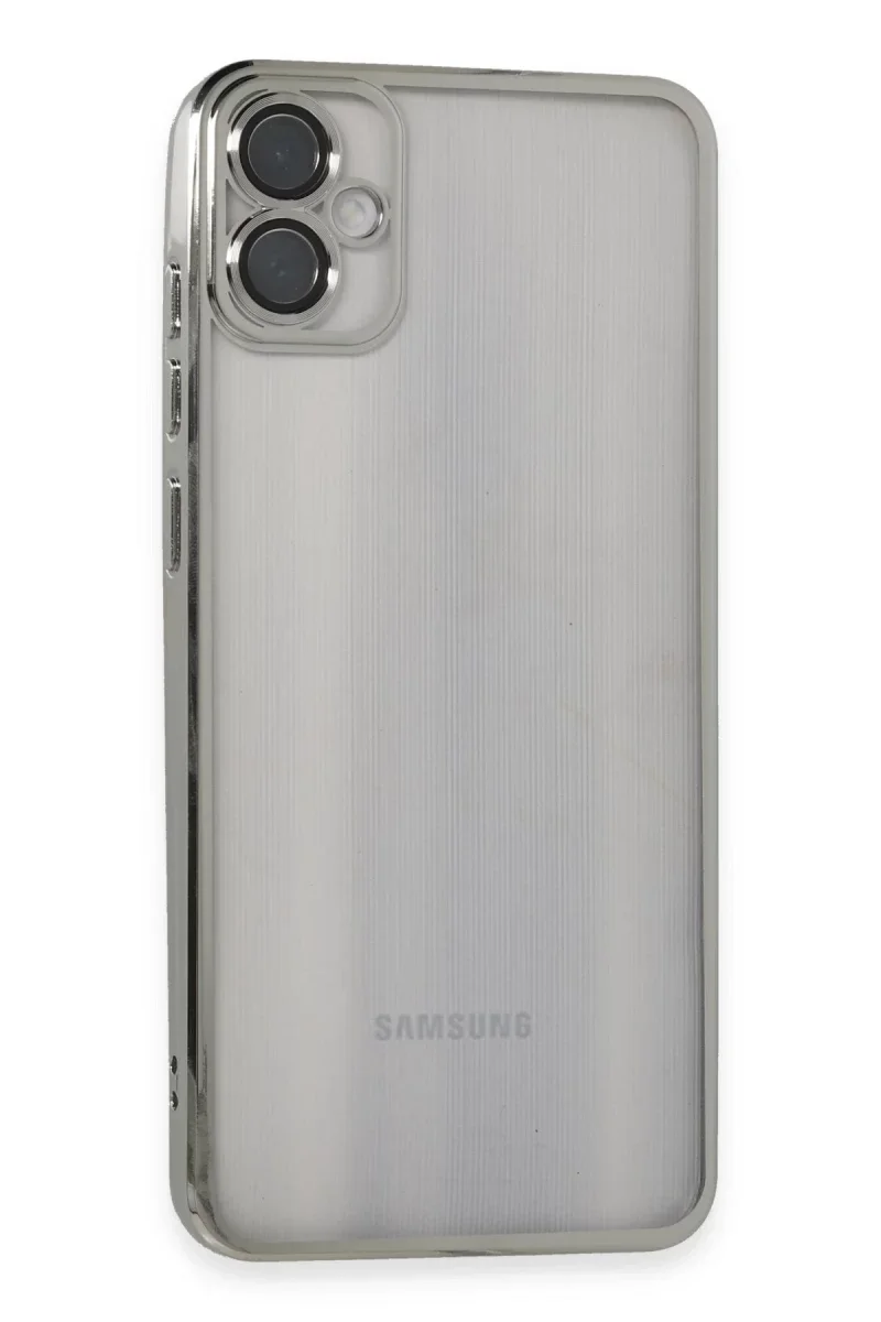 Samsung Galaxy A05 Kılıf Razer Lensli Silikon - Gümüş Samsung Galaxy A05 Kılıf Razer Lensli Silikon - Gümüş