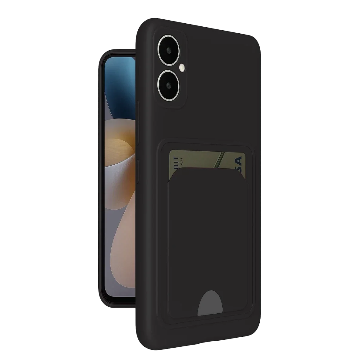 Samsung Galaxy A05 Kelvin Kartvizitli Silikon - Siyah Samsung Galaxy A05 Kelvin Kartvizitli Silikon - Siyah