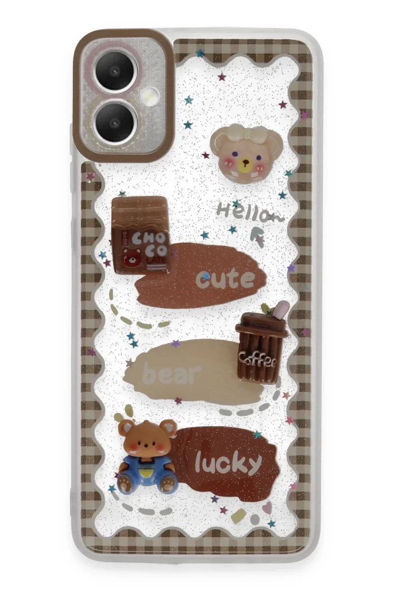 Samsung Galaxy A05 Kılıf Sweet Desenli Silikon Kapak - Şeffaf