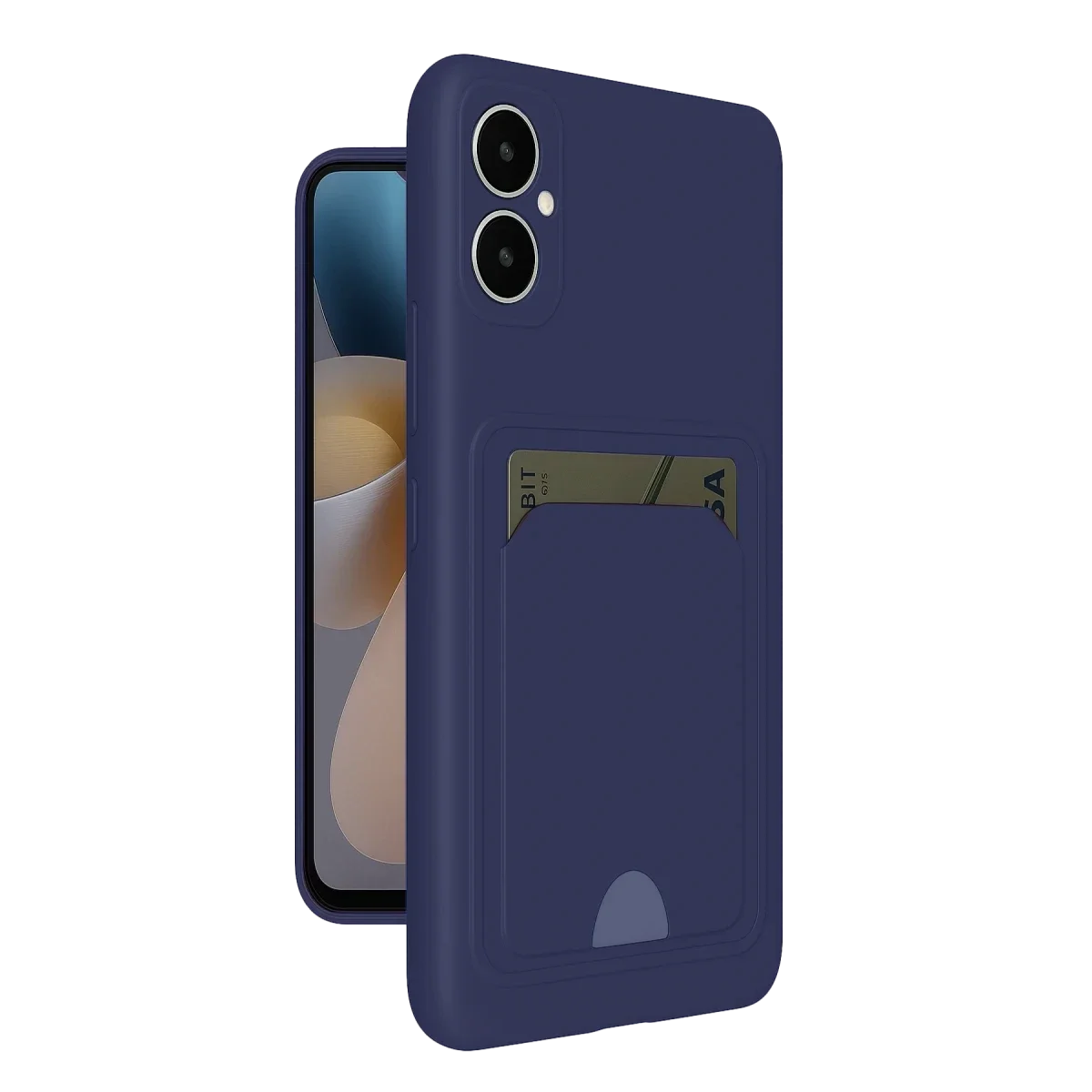 Samsung Galaxy A05 Kelvin Kartvizitli Silikon - Lacivert