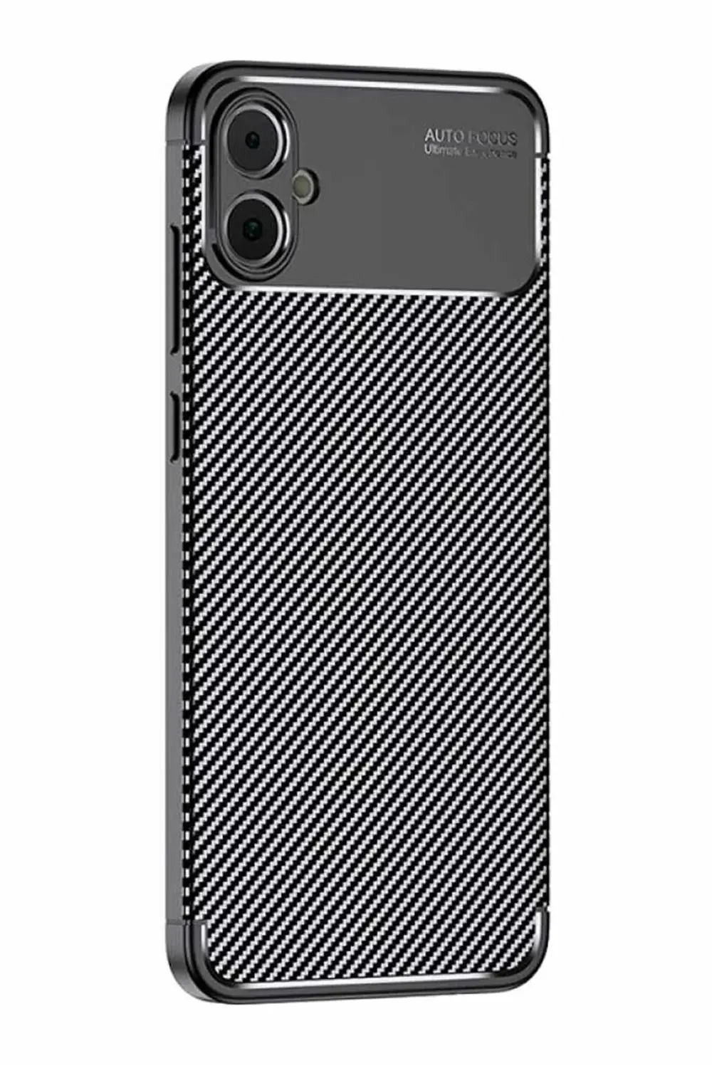Samsung Galaxy A05 Kılıf Auto Focus Karbon Kapak - Siyah