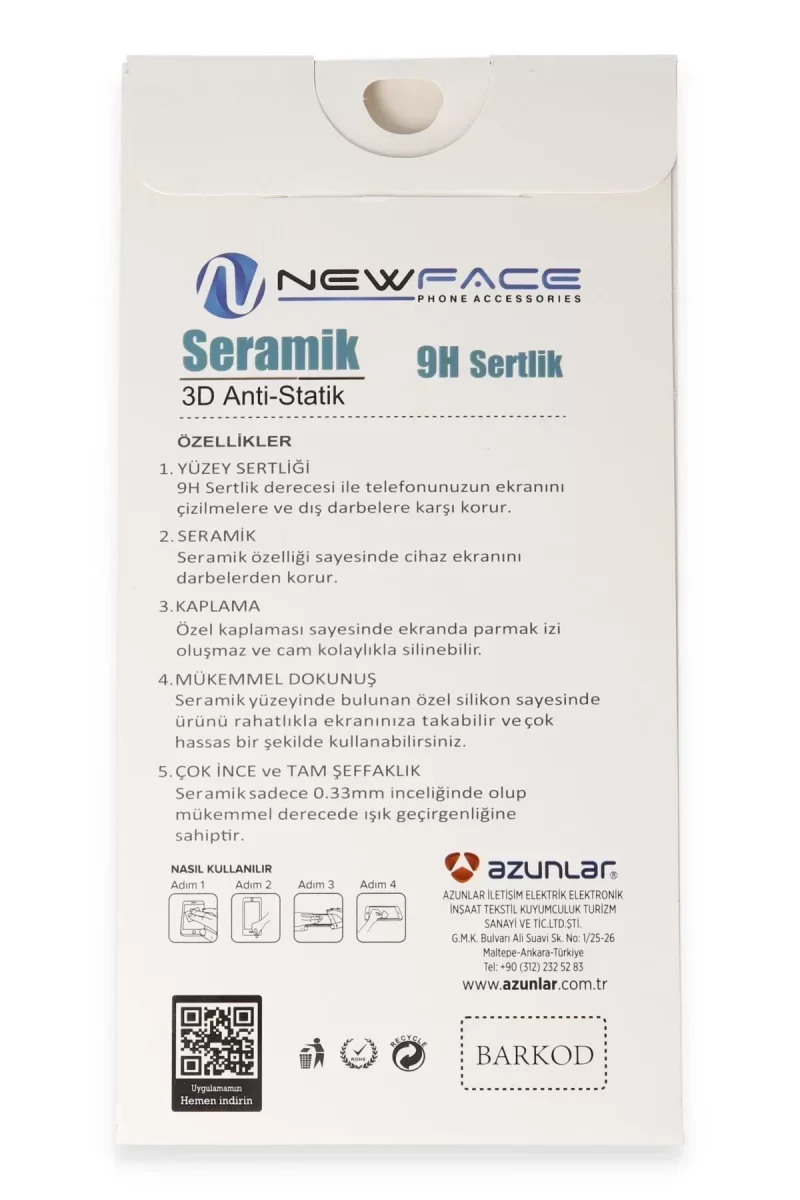 Samsung Galaxy A05S 3D Antistatik Seramik Nano Ekran Koruyucu