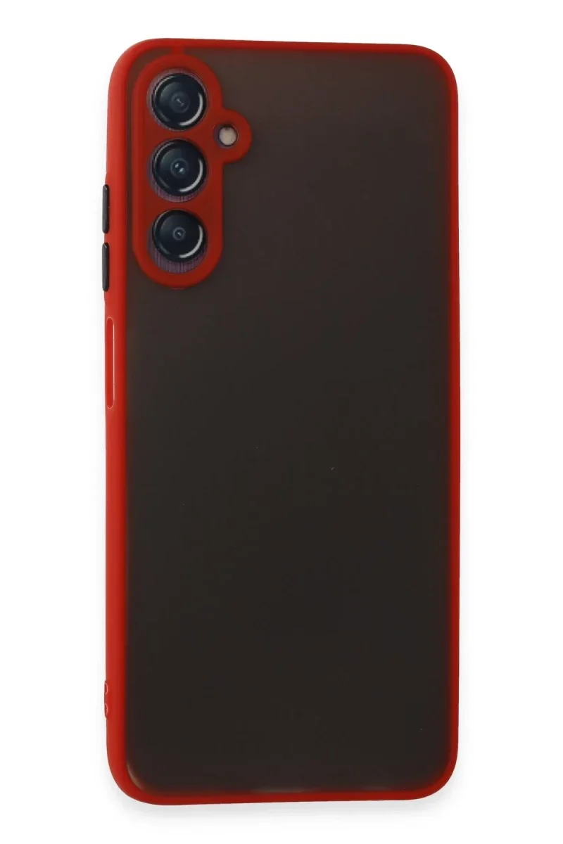 Samsung Galaxy A05S Kılıf Montreal Silikon Kapak - Kırmızı Samsung Galaxy A05S Kılıf Montreal Silikon Kapak - Kırmızı