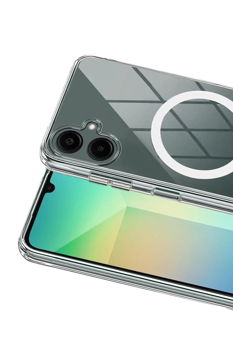 Samsung Galaxy A06 Combo Sert Şeffaf Magsafe Kapak - Şeffaf