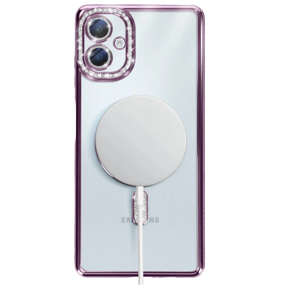 Samsung Galaxy A06 Joke Simli Magneticsafe Kılıf - Derin Mor Samsung Galaxy A06 Joke Simli Magneticsafe Kılıf - Derin Mor