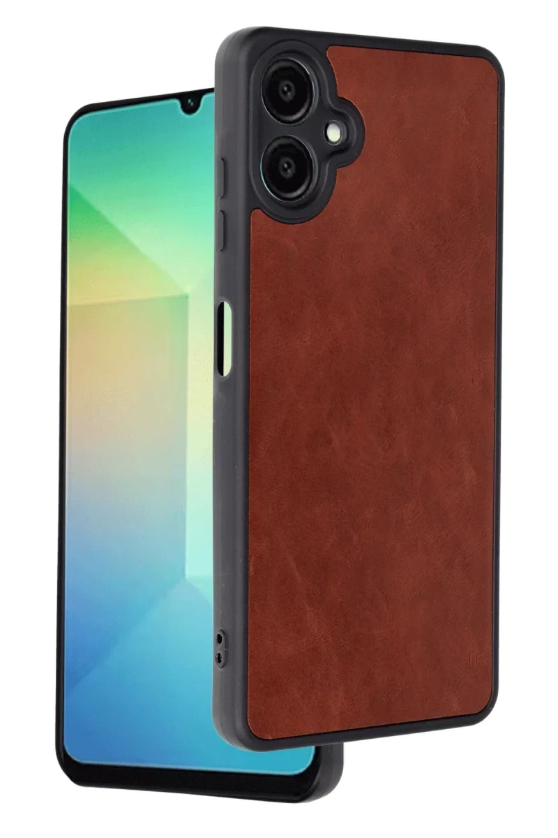 Samsung Galaxy A06 Kılıf Aras Deri Kapak - Bordo Samsung Galaxy A06 Kılıf Aras Deri Kapak - Bordo
