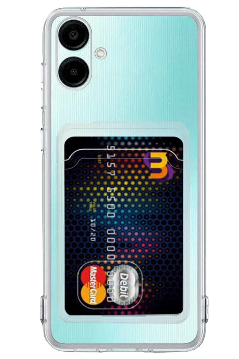 Samsung Galaxy A06 Kılıf Kart Şeffaf Silikon - Şeffaf Samsung Galaxy A06 Kılıf Kart Şeffaf Silikon - Şeffaf