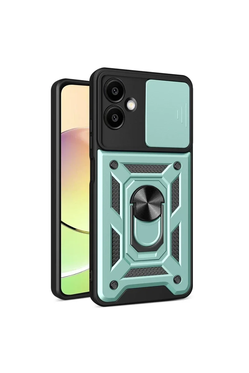 Samsung Galaxy A06 Kılıf Pars Lens Yüzüklü Silikon - Yeşil Fiyatı, Yorumları ve Özellikleri