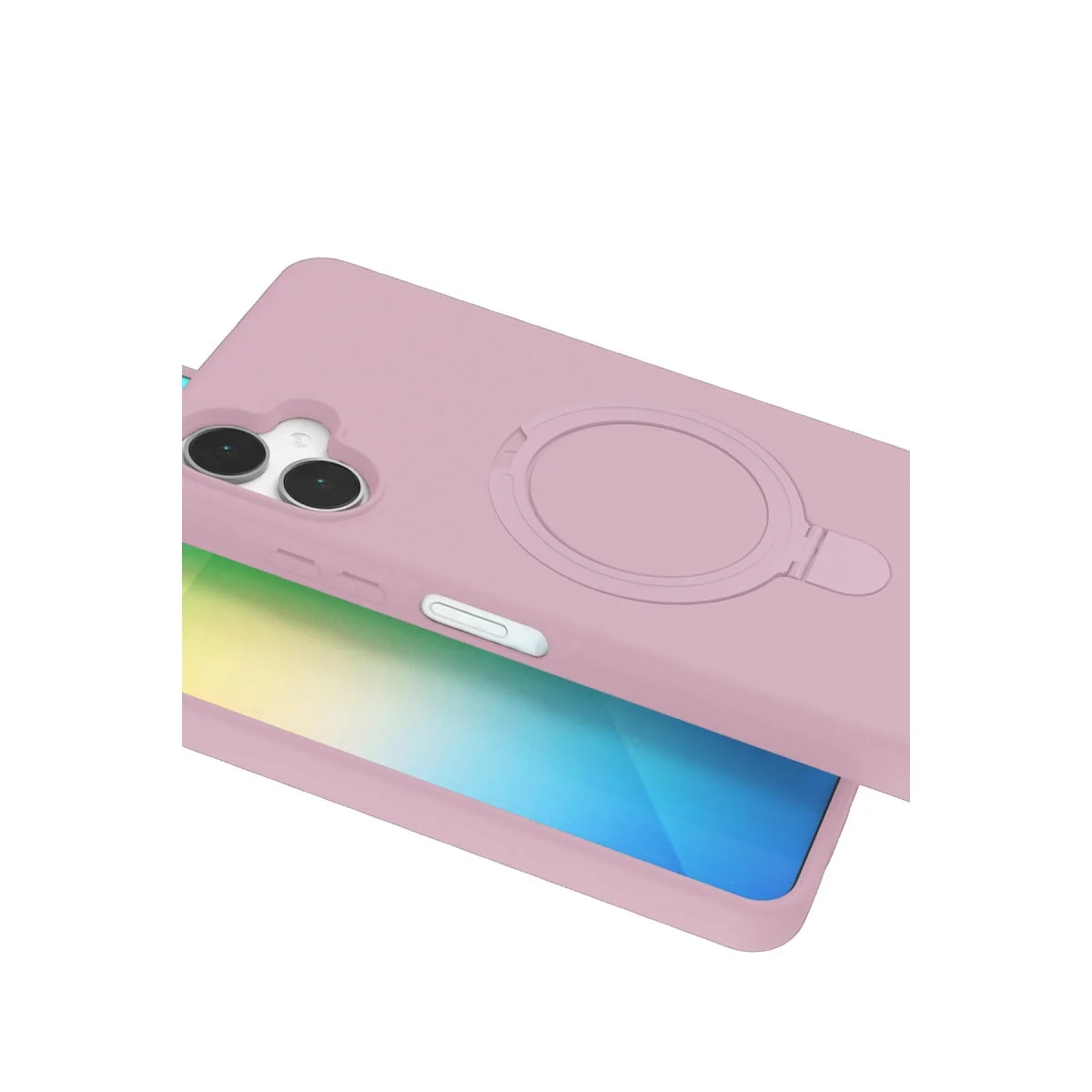 Samsung Galaxy A06 Regal Magsafe Standlı Kapak - Açık Pembe Samsung Galaxy A06 Regal Magsafe Standlı Kapak - Açık Pembe