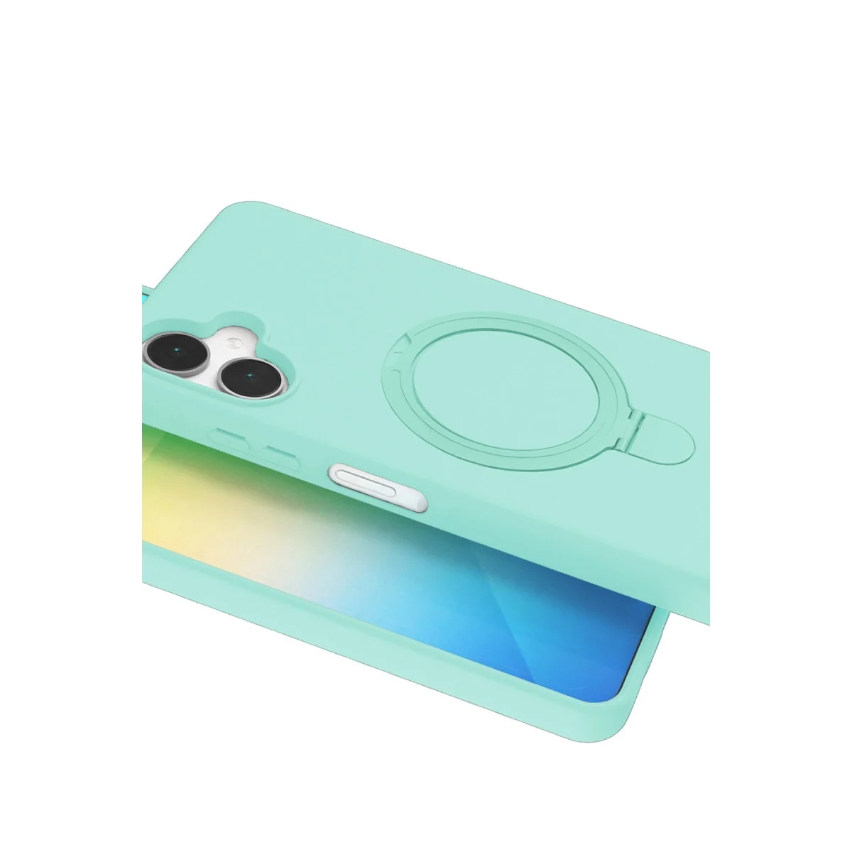 Samsung Galaxy A06 Regal Magsafe Standlı Kapak - Su Yeşili Samsung Galaxy A06 Regal Magsafe Standlı Kapak - Su Yeşili