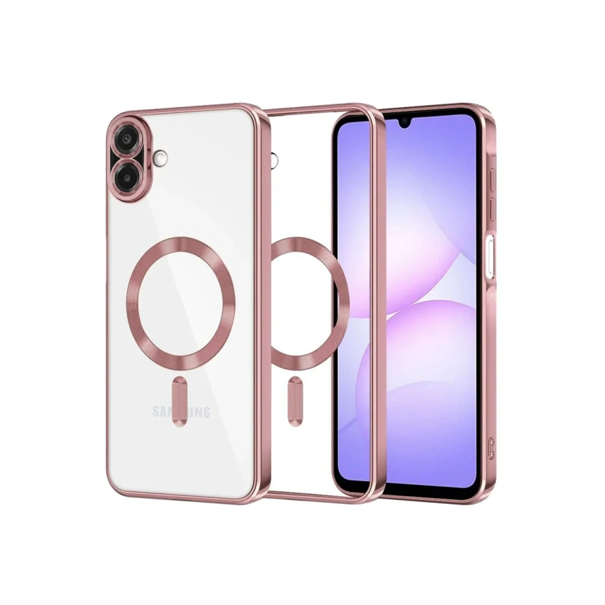 Samsung Galaxy A07 4g Kross Magneticsafe Kapak - Rose Samsung Galaxy A07 4g Kross Magneticsafe Kapak - Rose