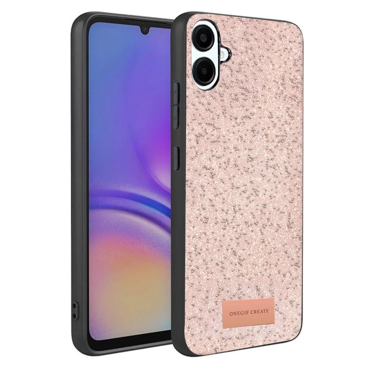 Samsung Galaxy A07 4g ile Uyumlu Bright Simli Kapak - Pembe Boncuk İşlemeli Telefon Kılıfı Samsung Galaxy A07 4g ile Uyumlu Bright Simli Kapak - Pembe Boncuk İşlemeli Telefon Kılıfı