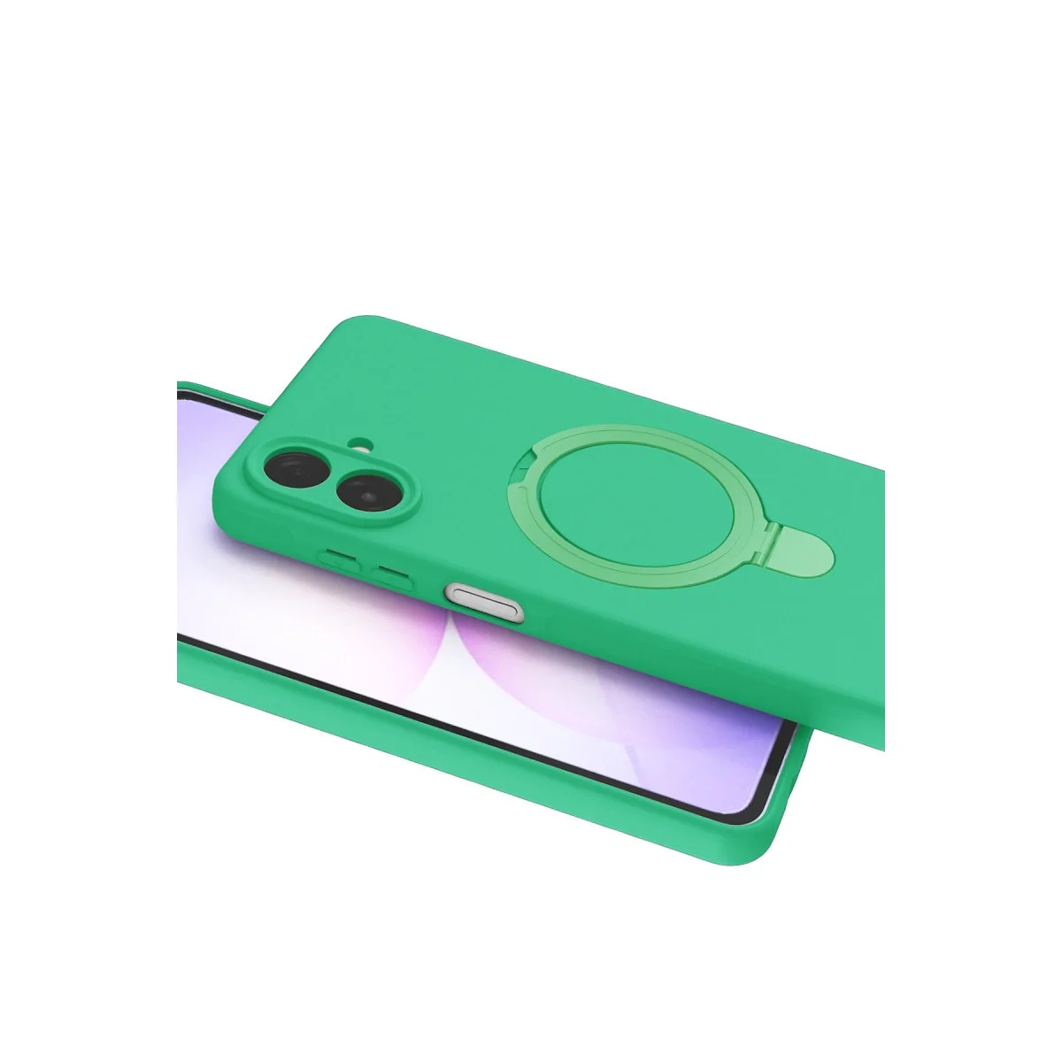 Samsung Galaxy A07 4g Regal Magsafe Standlı Kapak - Yeşil Samsung Galaxy A07 4g Regal Magsafe Standlı Kapak - Yeşil