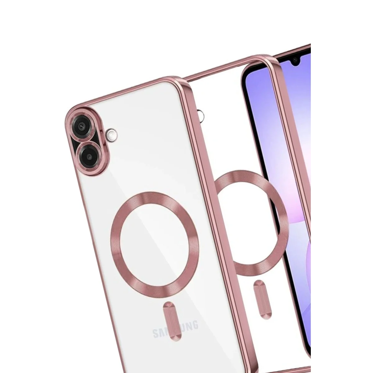 Samsung Galaxy A07 4g Kross Magneticsafe Kapak - Rose Samsung Galaxy A07 4g Kross Magneticsafe Kapak - Rose