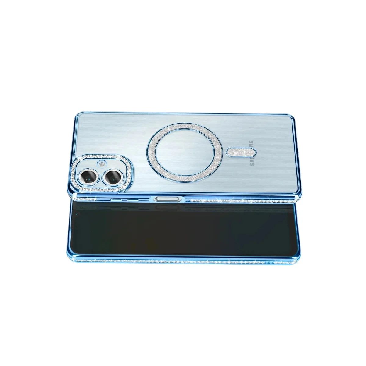 Samsung Galaxy A07 4g Joke Simli Magneticsafe Kılıf - Mavi