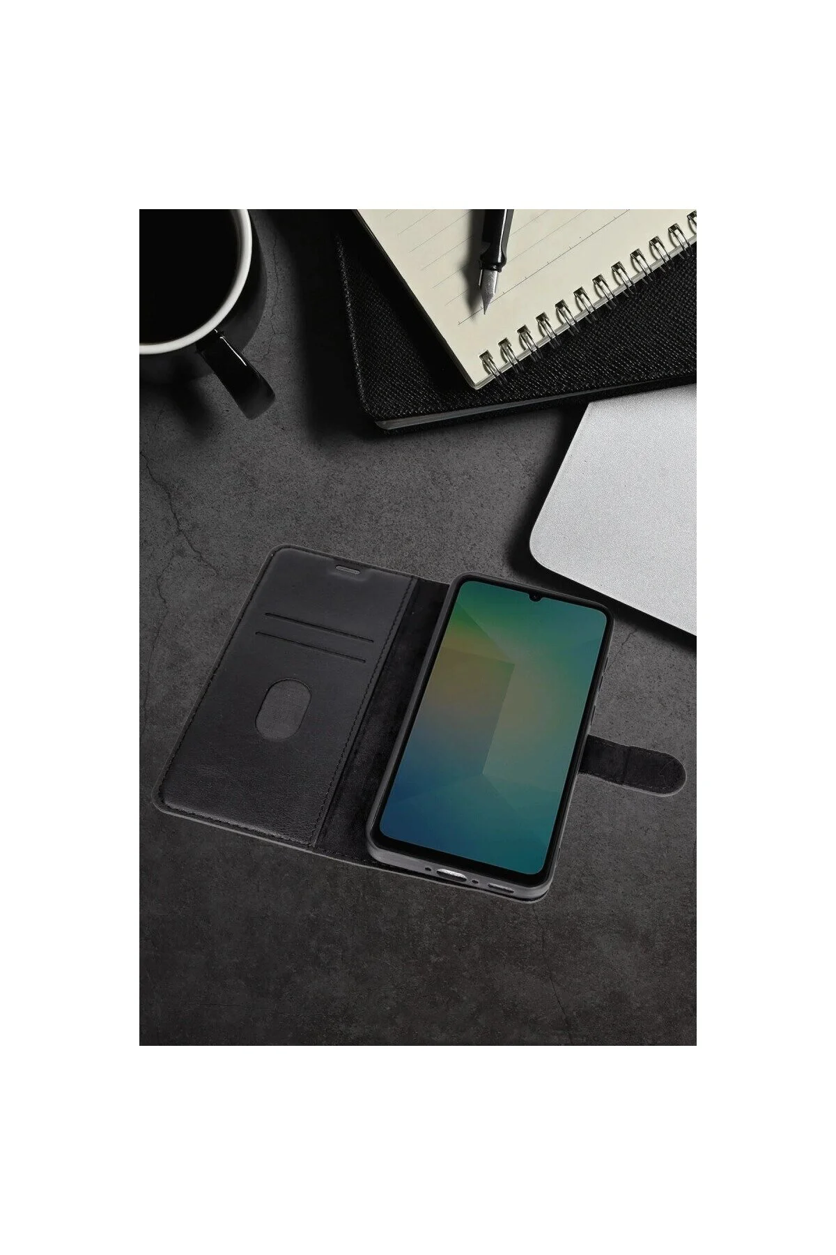 Samsung Galaxy A07 4g Trend S Plus Kapaklı Kılıf - Yeşil