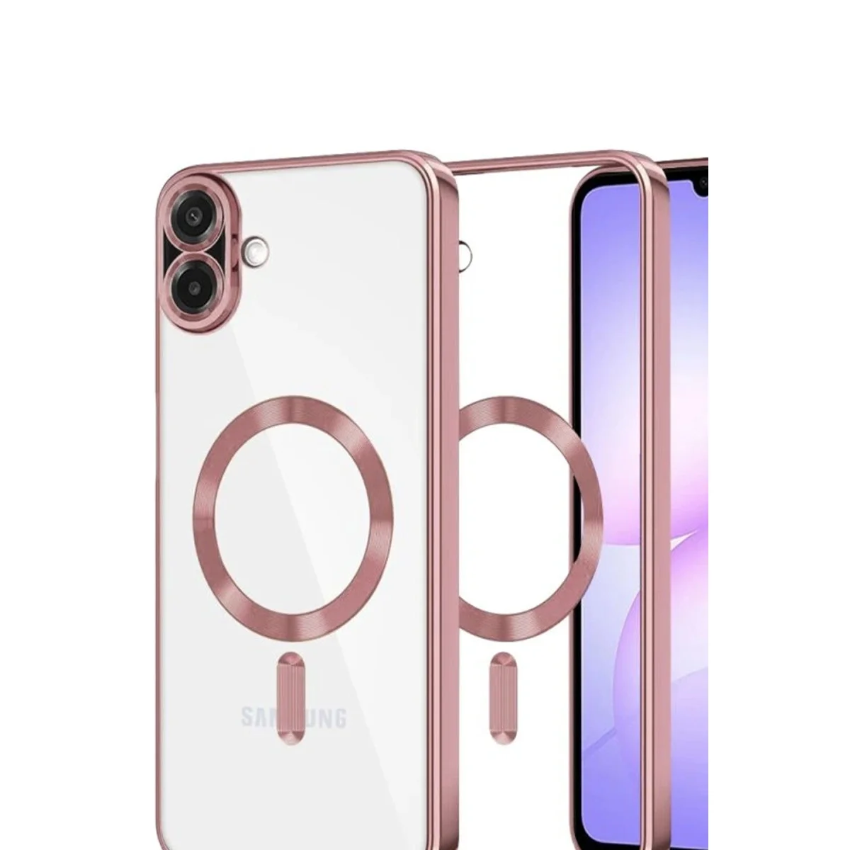 Samsung Galaxy A07 4g Kross Magneticsafe Kapak - Rose Samsung Galaxy A07 4g Kross Magneticsafe Kapak - Rose