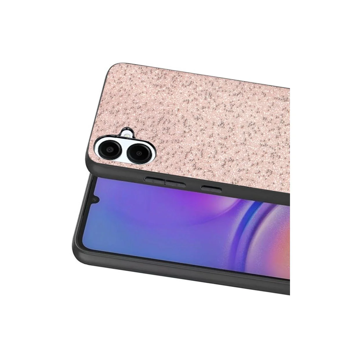 Samsung Galaxy A07 4g ile Uyumlu Bright Simli Kapak - Pembe Boncuk İşlemeli Telefon Kılıfı Samsung Galaxy A07 4g ile Uyumlu Bright Simli Kapak - Pembe Boncuk İşlemeli Telefon Kılıfı
