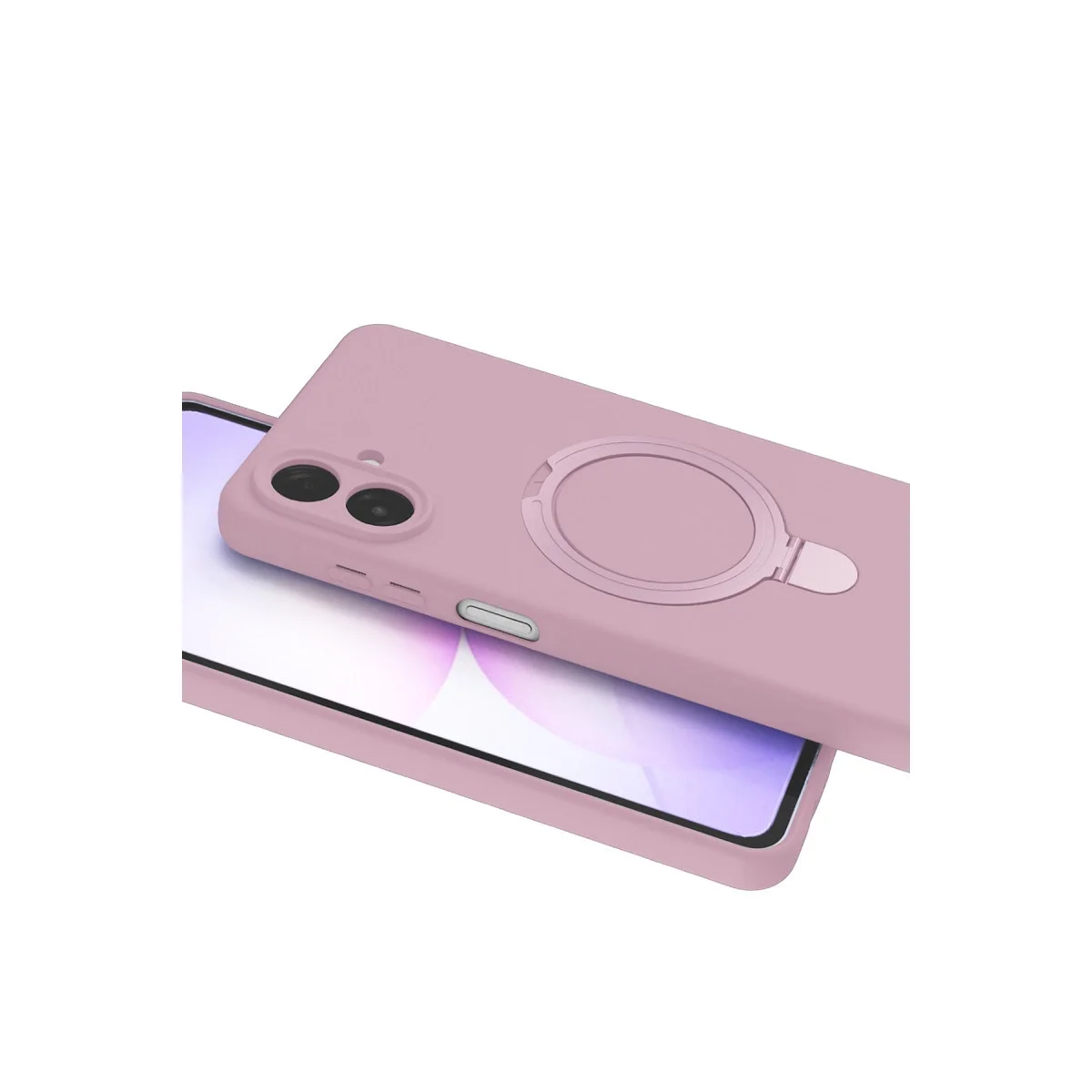 Samsung Galaxy A07 4g Regal Magsafe Standlı Kapak - Açık Pembe
