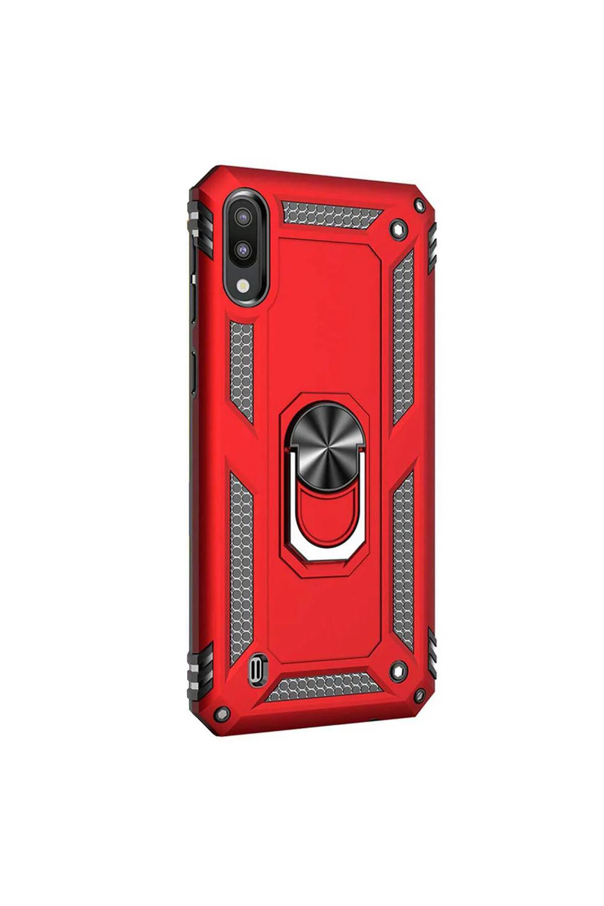 Samsung Galaxy A10 (A105F) Yüzüklü Tank Kılıf Bordo