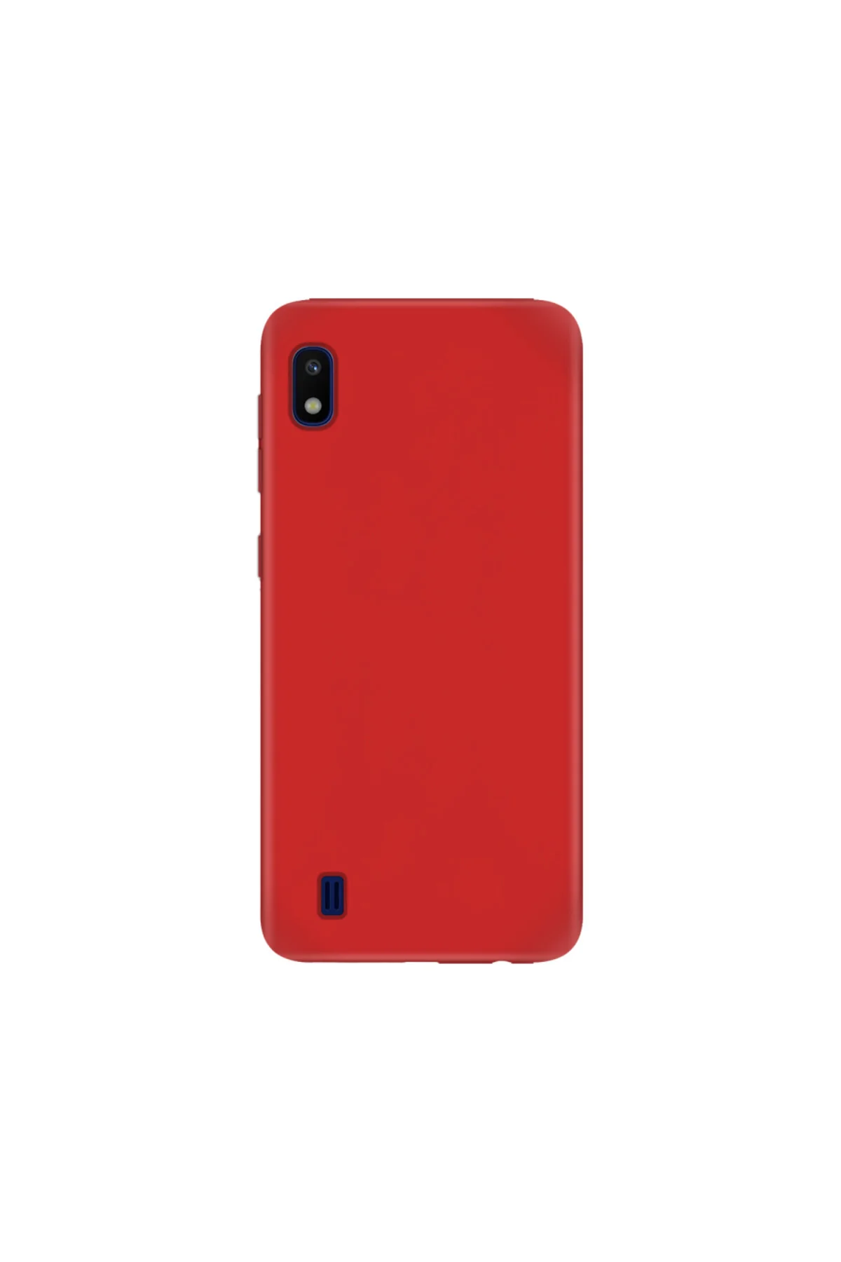 Samsung Galaxy A10 İnce Mat Silikon Kılıf Kırmızı