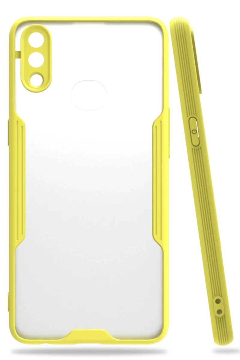 Samsung Galaxy A10S Kılıf Platin Silikon - Sarı Samsung Galaxy A10S Kılıf Platin Silikon - Sarı