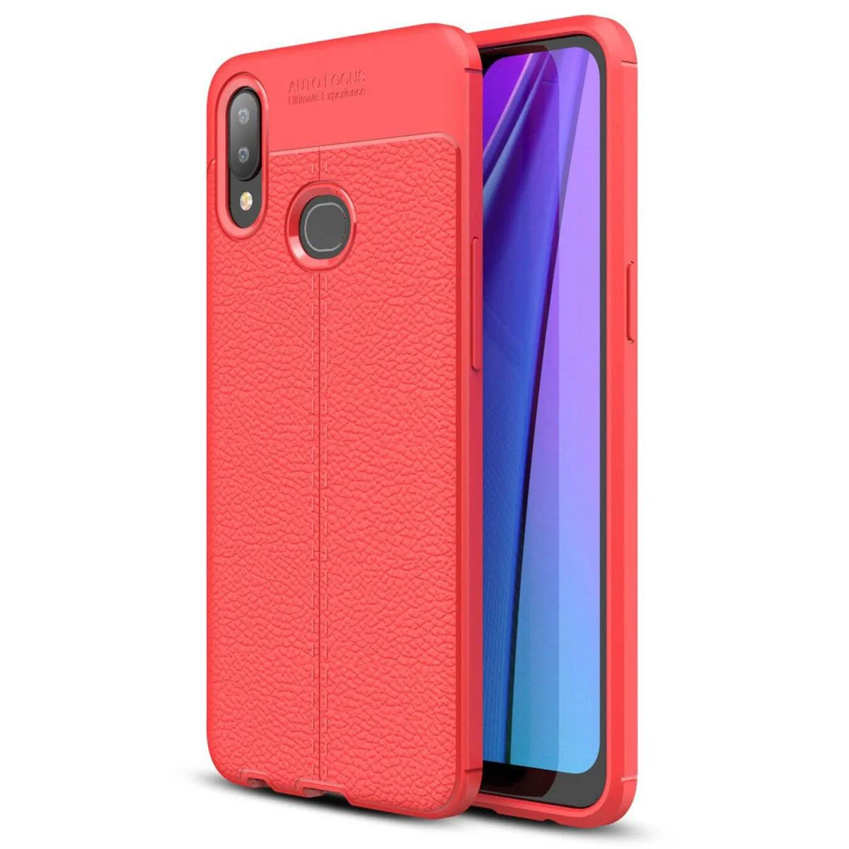 Samsung Galaxy A10s ile Uyumlu Auto Focus Silikon Kılıf - Kırmızı, Deri Dokulu Darbe Korumalı Fiyatı, Yorumları ve Özellikleri