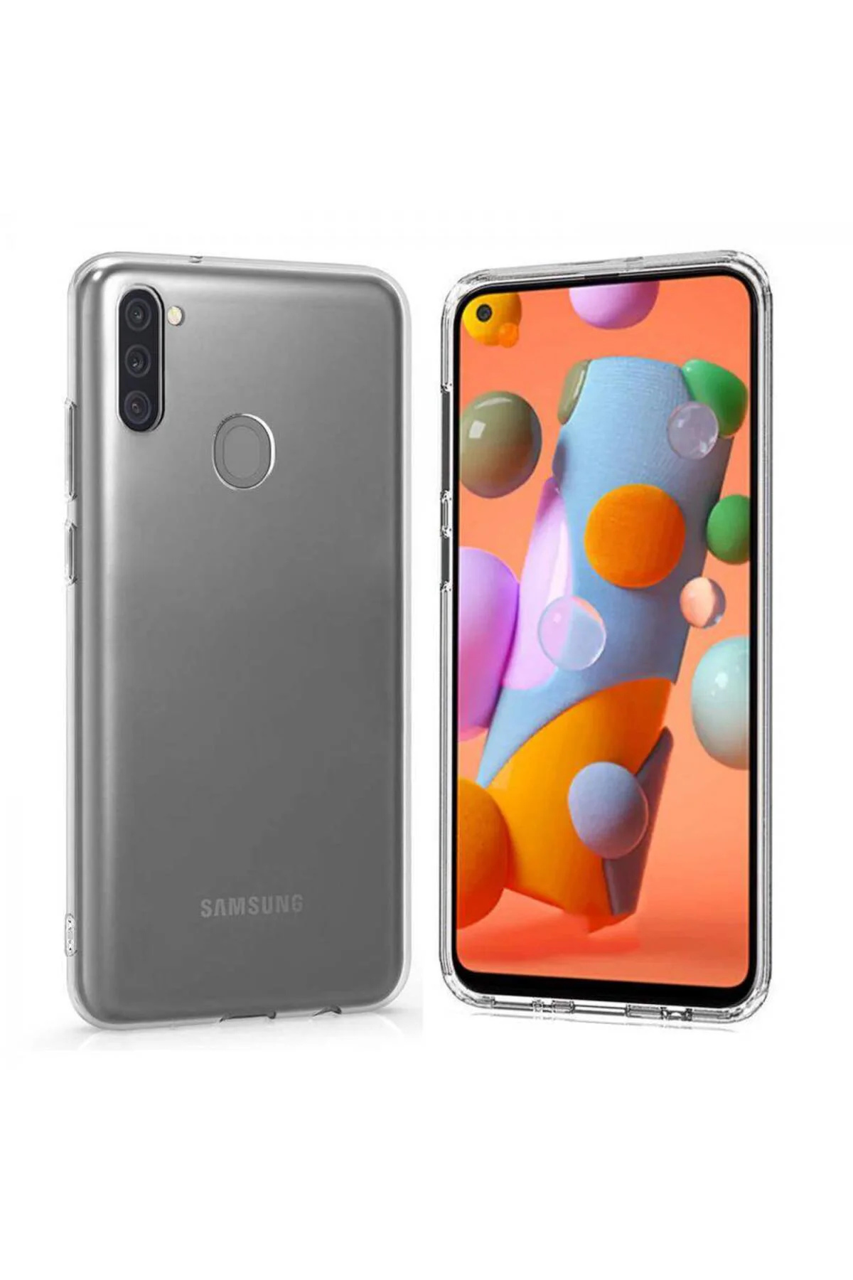 Samsung Galaxy A11 2.0 MM Korumalı Silikon Kılıf Şeffaf