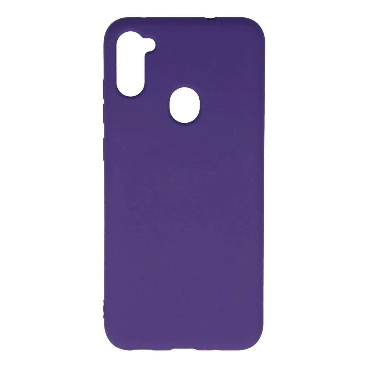Samsung Galaxy A11 ile Uyumlu Nano İçi Kadife Silikon Kılıf - Mor Samsung Galaxy A11 ile Uyumlu Nano İçi Kadife Silikon Kılıf - Mor