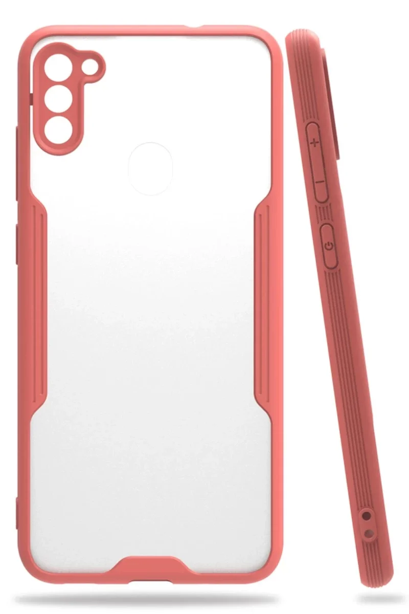 Samsung Galaxy A11 Kılıf Platin Silikon - Pembe