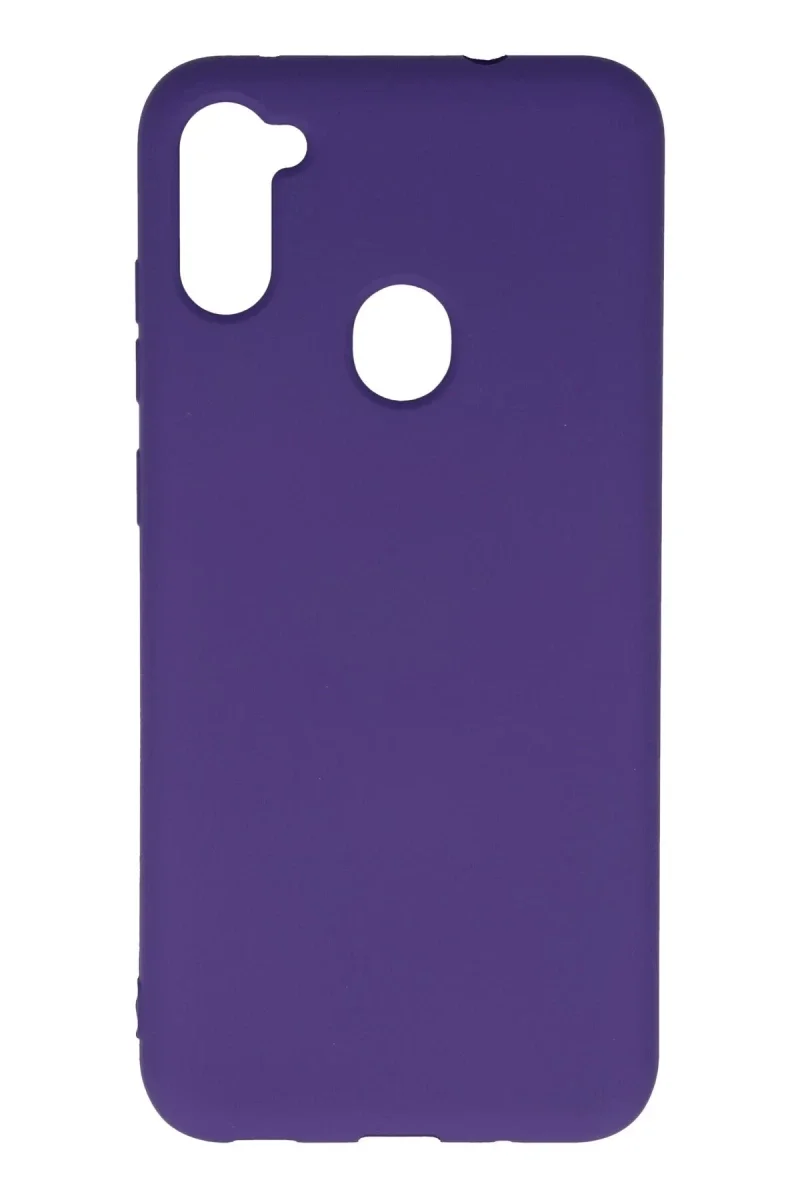 Samsung Galaxy A11 Kılıf Nano içi Kadife Silikon - Mor Samsung Galaxy A11 Kılıf Nano içi Kadife Silikon - Mor