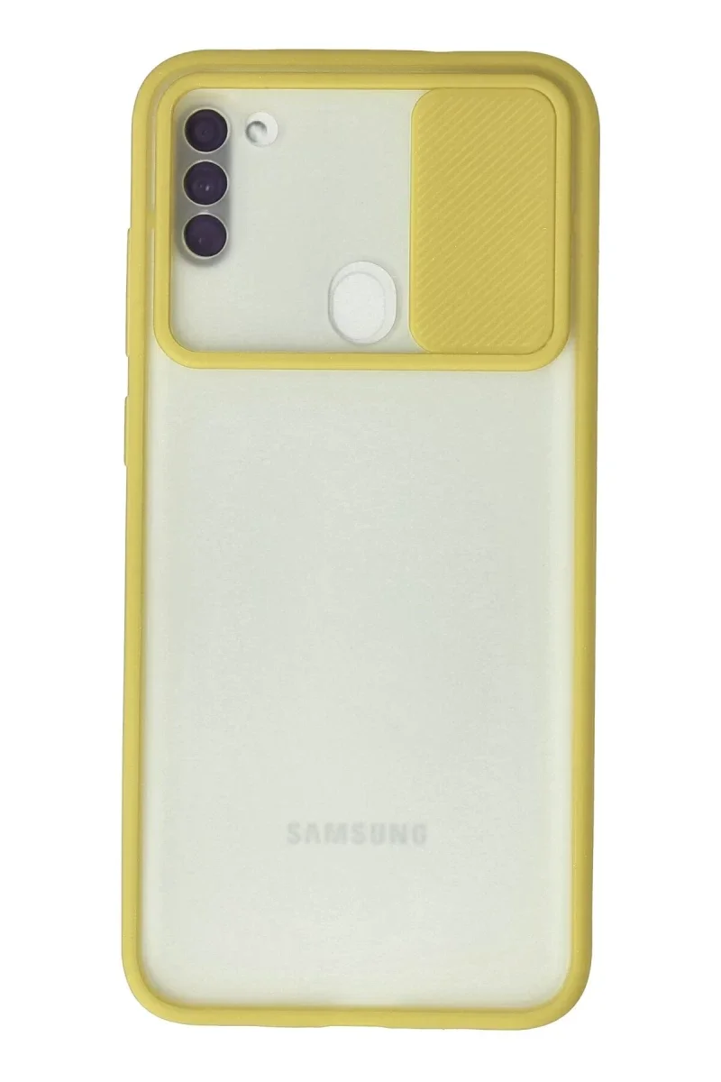 Samsung Galaxy A11 Kılıf Palm Buzlu Kamera Sürgülü Silikon - Sarı Fiyatı, Yorumları ve Özellikleri