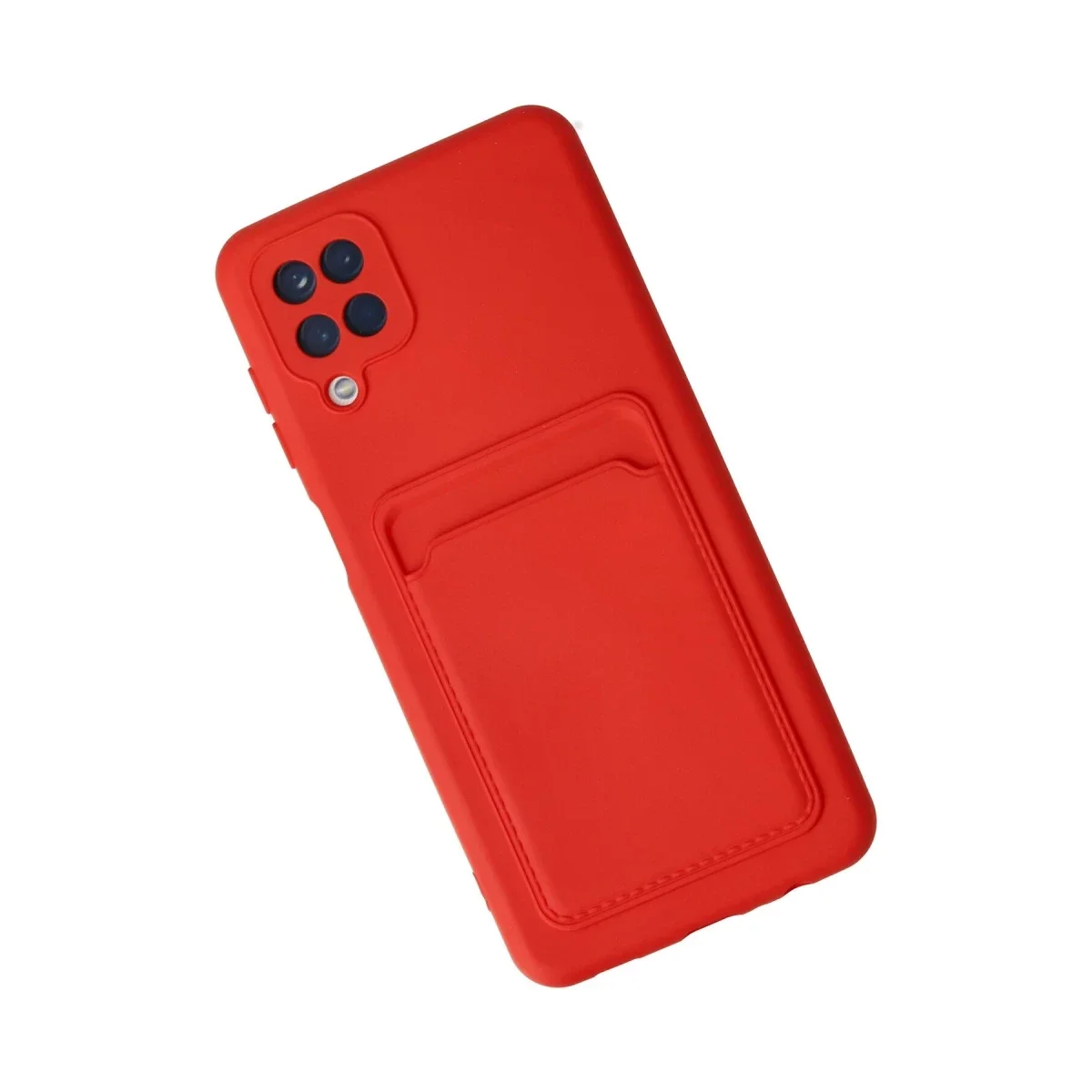 Samsung Galaxy A12 Kılıf Kelvin Kartvizitli Silikon - Kırmızı Samsung Galaxy A12 Kılıf Kelvin Kartvizitli Silikon - Kırmızı
