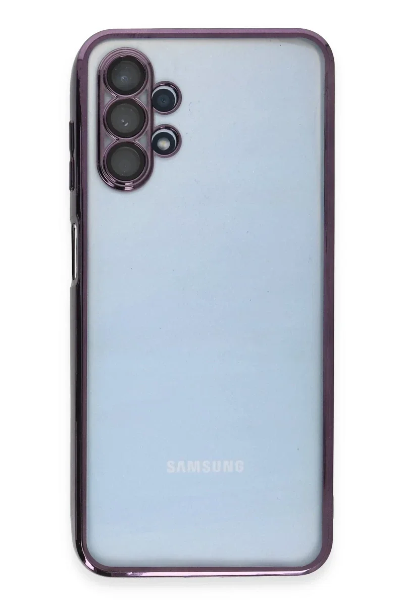 Samsung Galaxy A13 4G Kılıf Razer Lensli Silikon - Mor