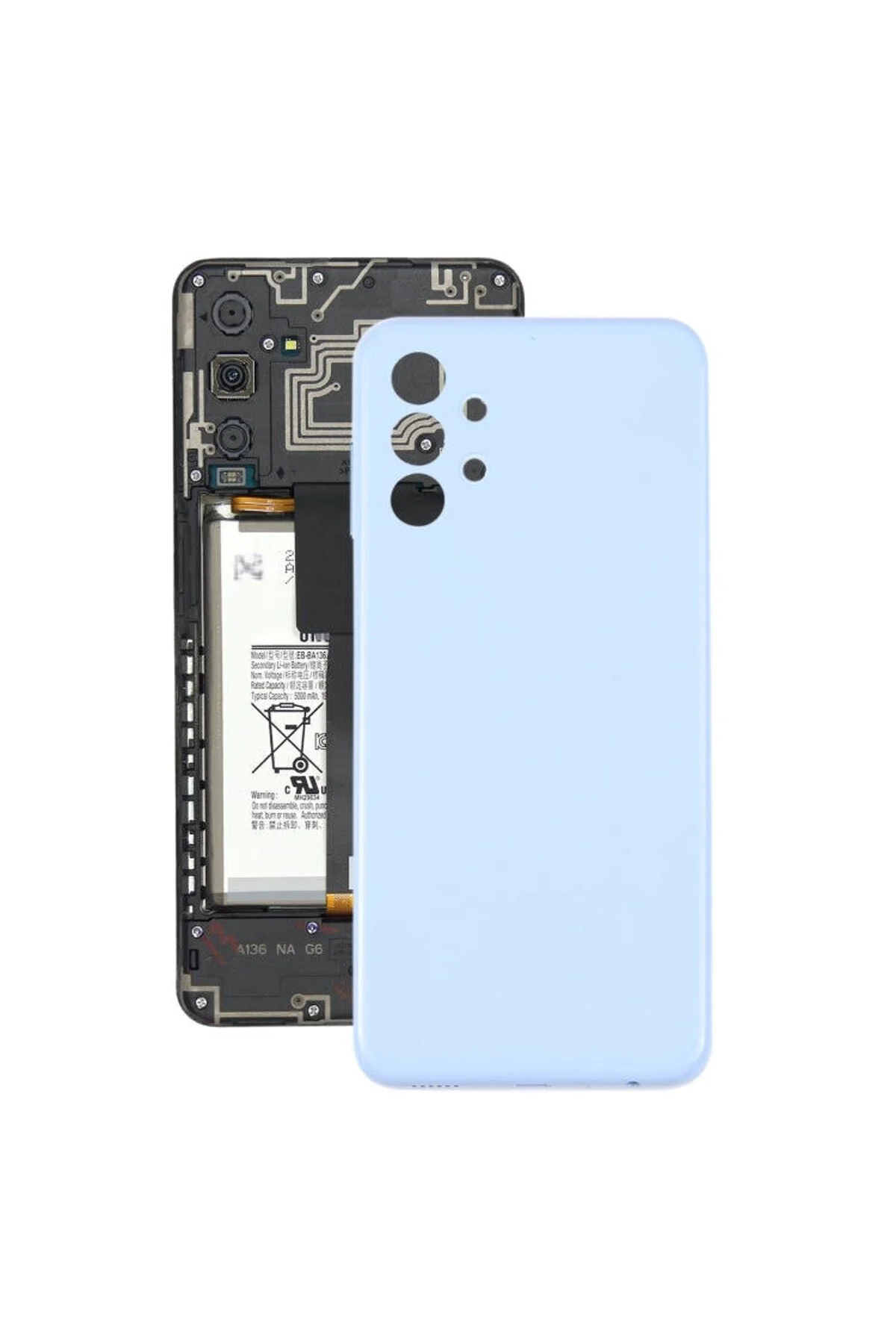 Samsung Galaxy A13 Uyumlu Arka Pil Batarya Kapağı SM-A135F Pembe
