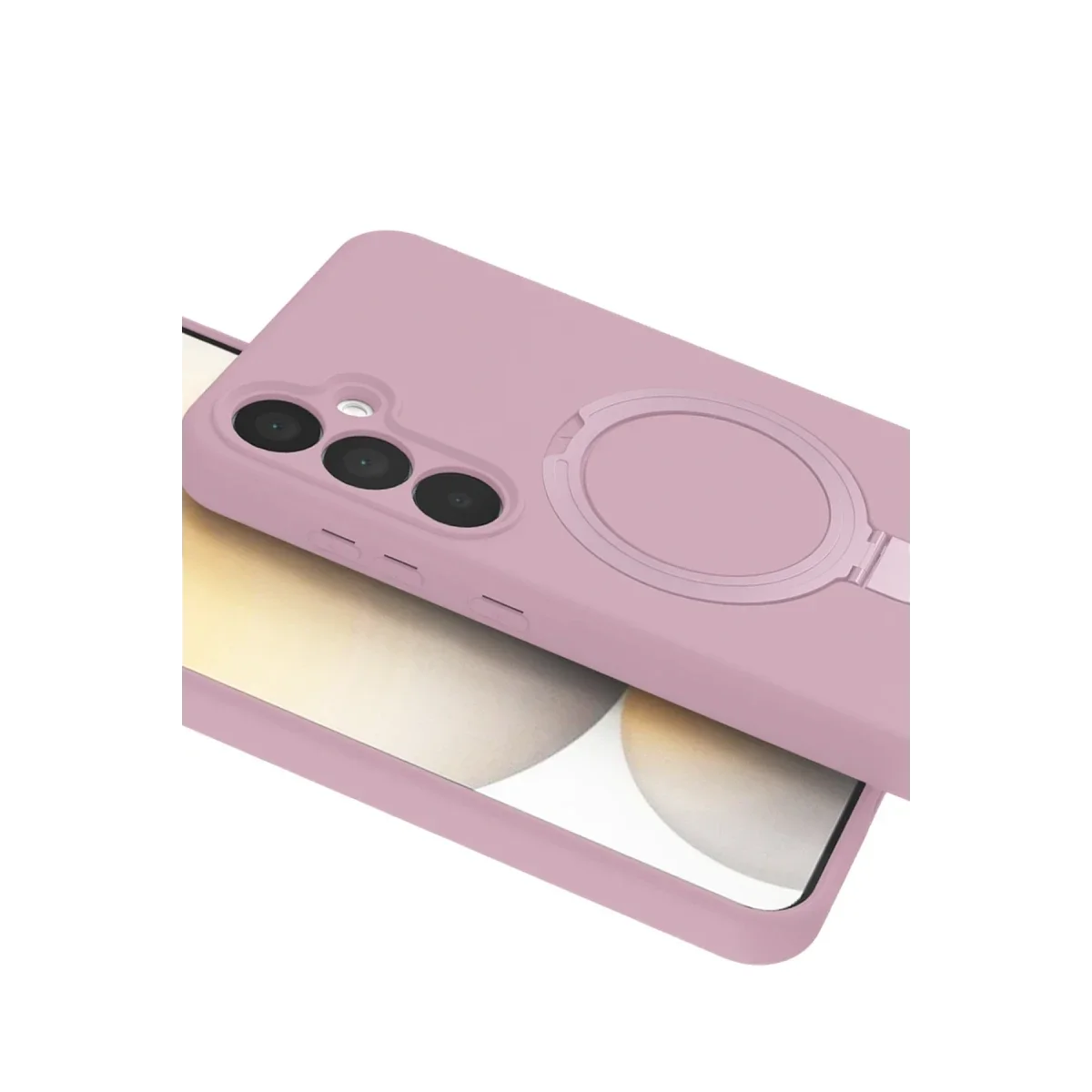 Samsung Galaxy A15 4G Regal Magsafe Standlı Kapak - Açık Pembe