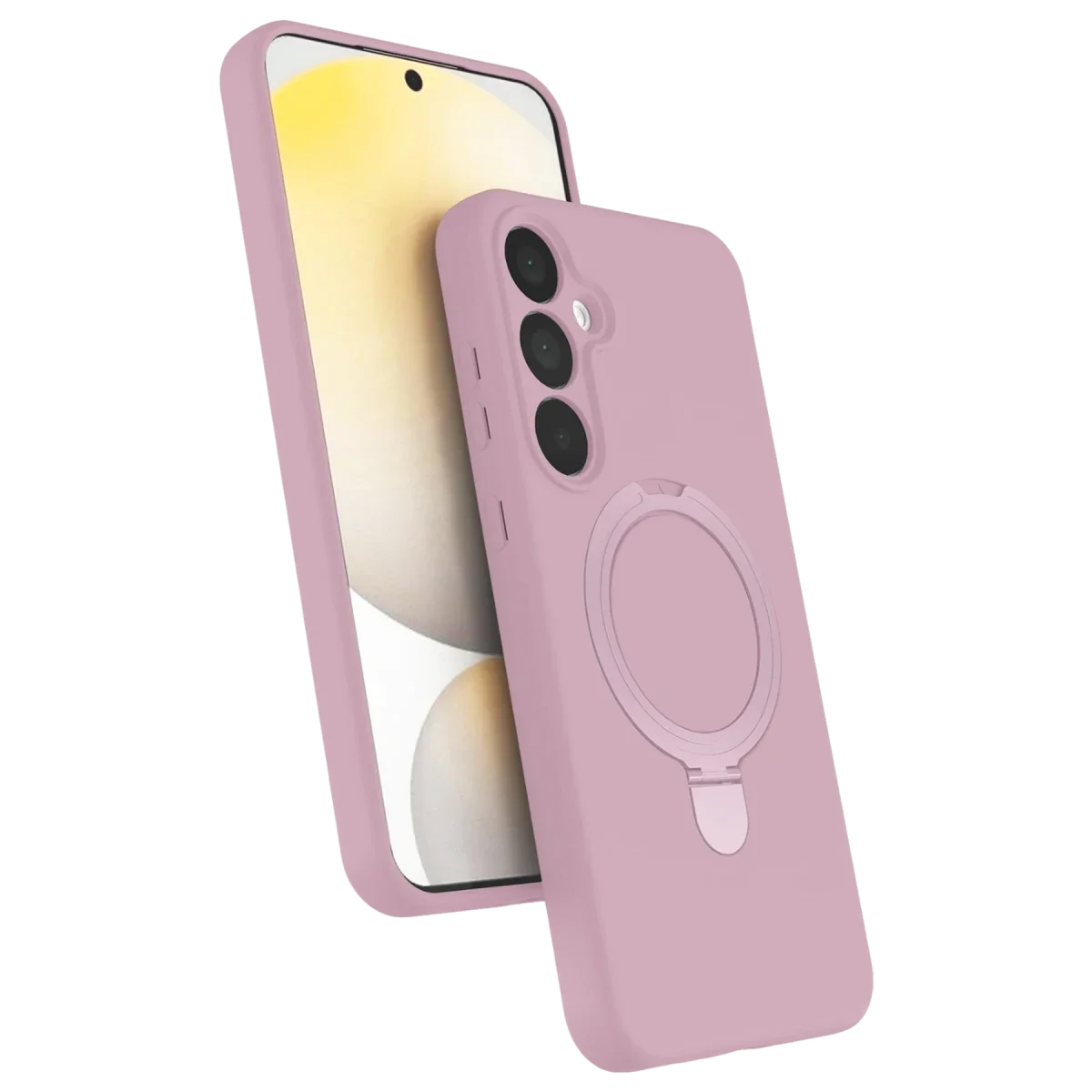 Samsung Galaxy A15 4G Regal Magsafe Standlı Kapak - Açık Pembe