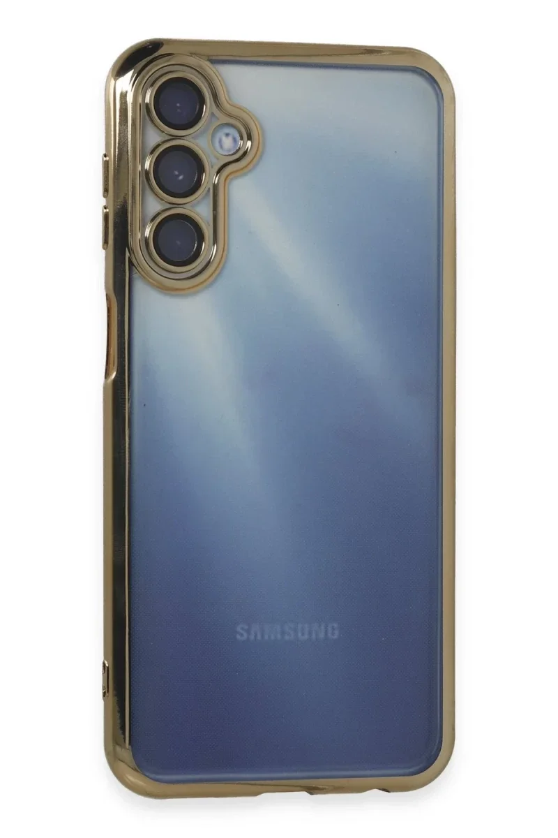 Samsung Galaxy A15 4G Kılıf Razer Lensli Silikon - Gold