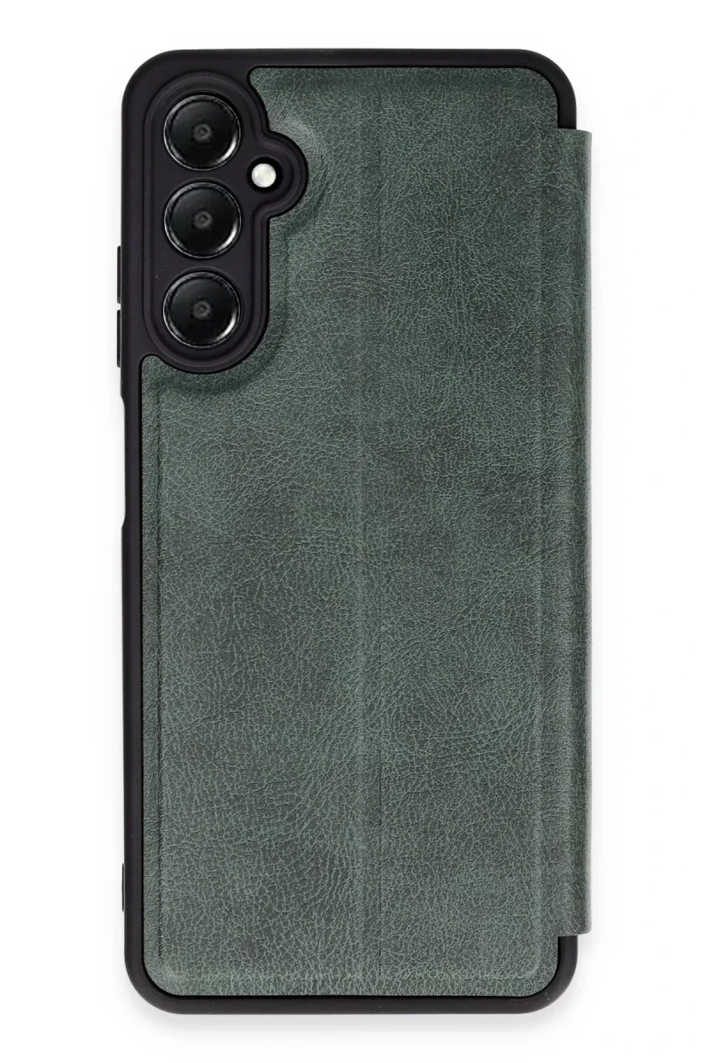 Samsung Galaxy A15 4G Kılıf Flip Cover - Koyu Yeşil