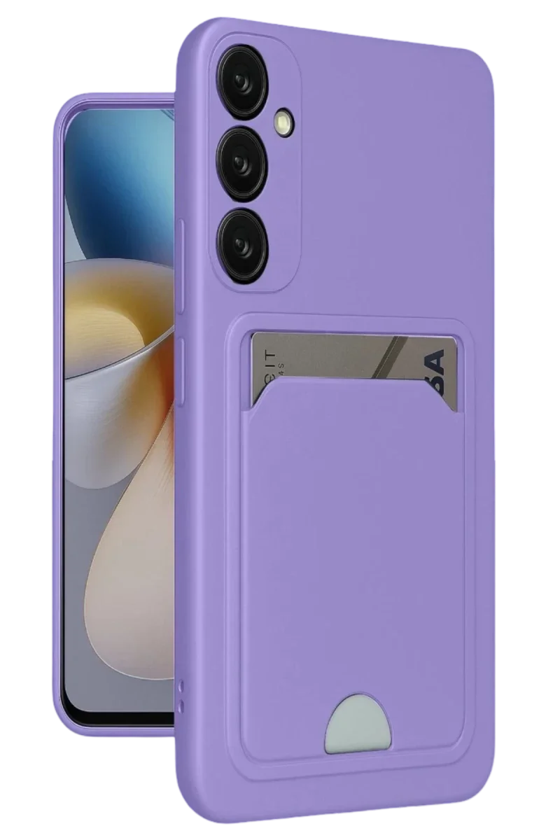 Samsung Galaxy A16 5G Kılıf Kelvin Kartvizitli Silikon - Lila Samsung Galaxy A16 5G Kılıf Kelvin Kartvizitli Silikon - Lila