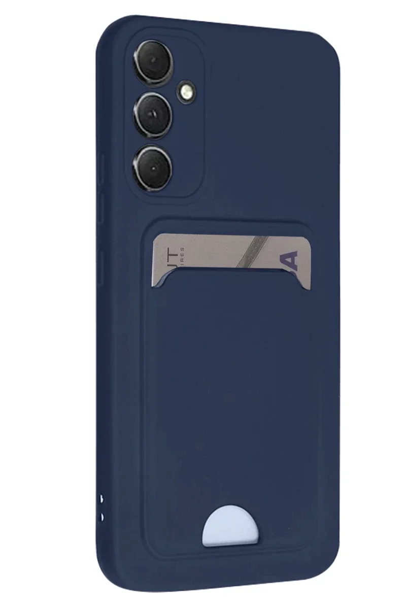 Samsung Galaxy A16 5G Kılıf Kelvin Kartvizitli Silikon - Lacivert Samsung Galaxy A16 5G Kılıf Kelvin Kartvizitli Silikon - Lacivert