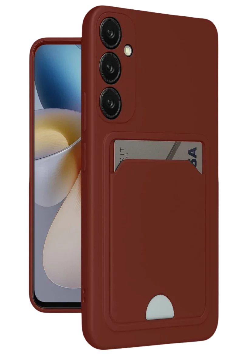 Samsung Galaxy A16 5G Kılıf Kelvin Kartvizitli Silikon - Bordo Samsung Galaxy A16 5G Kılıf Kelvin Kartvizitli Silikon - Bordo